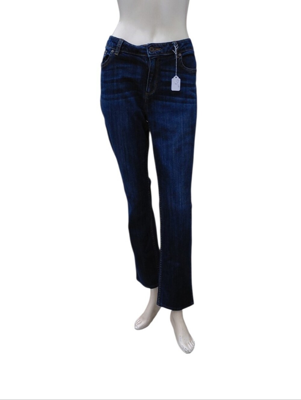 92026H Liz Claiborne Straight Leg Jeans Size 10 W32" 27 1/2" Inseam 9" Rise